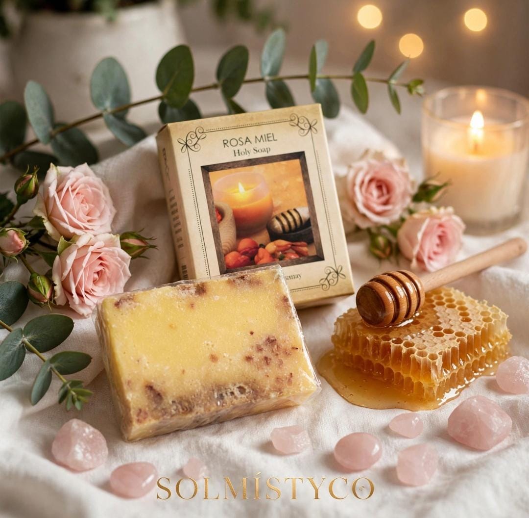 Artesanal jabón Rosas y miel para endulzamiento
