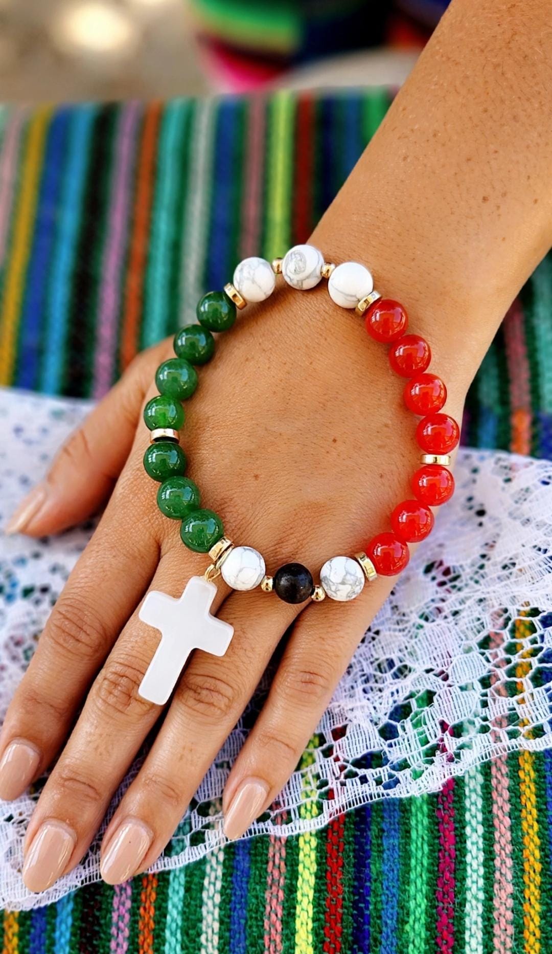 Mexico Cruz jade blanco