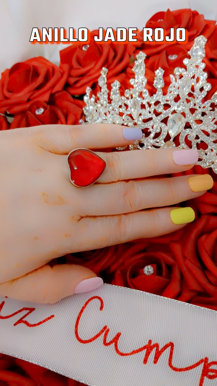 ANILLO JADE ROJO
