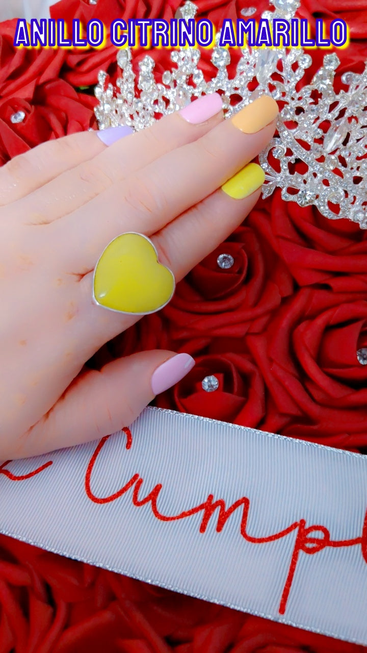 ANILLO CITRINO AMARILLO