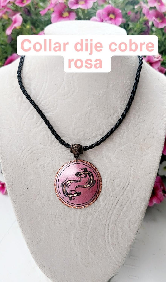 COLLAR DIJE COBRE ROSA