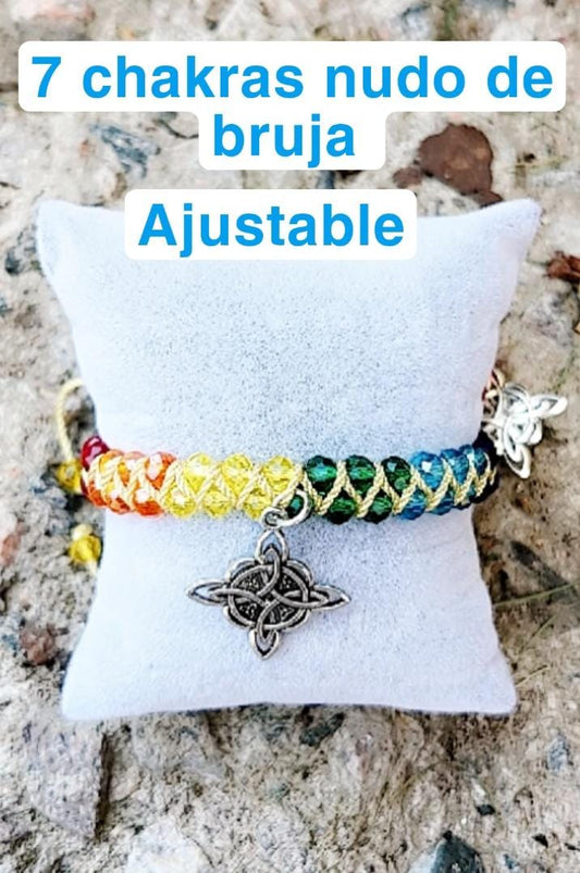 7 CHAKRAS NUDO DE BRUJA AJUSTABLE