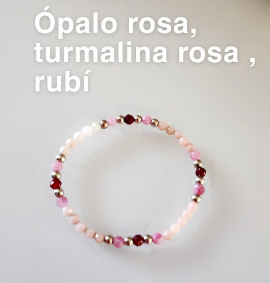 Turmalina Rosa y ópalo Rosa