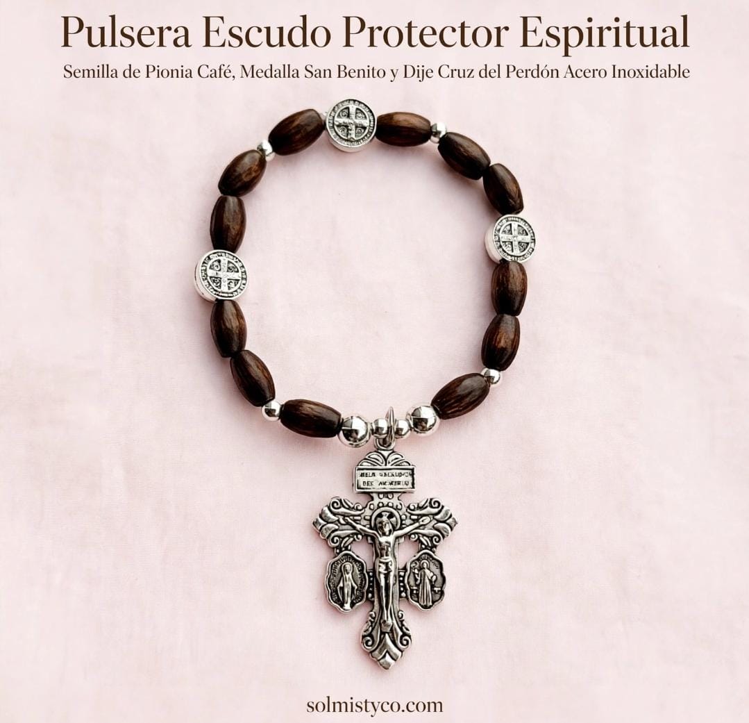 Cruz del perdón escudo protección peonia